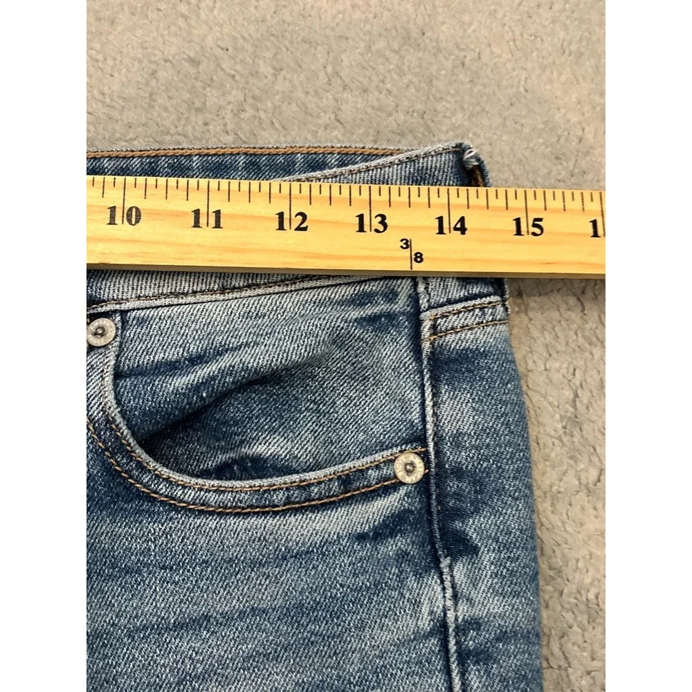 American Eagle Jeans Womens 0 Regular Blue Tomgirl Relaxed Straight Leg Denim
